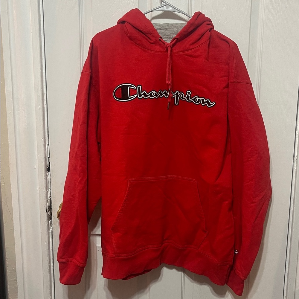 Champion Red Pullover Hoodie